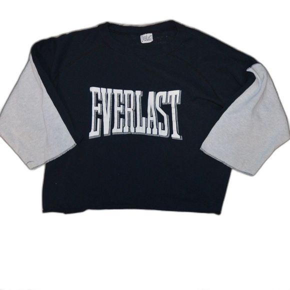 Everlast Other - Vintage 1980s Everlast Boxy Cropped Spelled Out Colorblock Sweatshirt